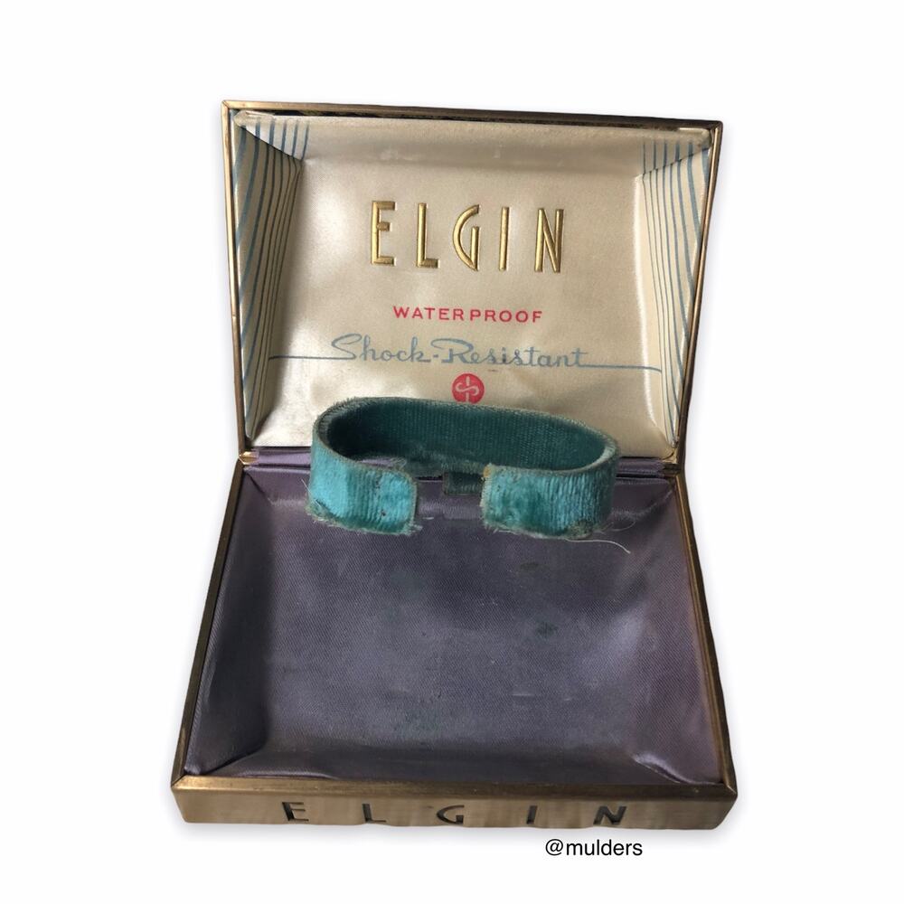 Vintage Elgin Original Wrist Watch Display Storage Box Case